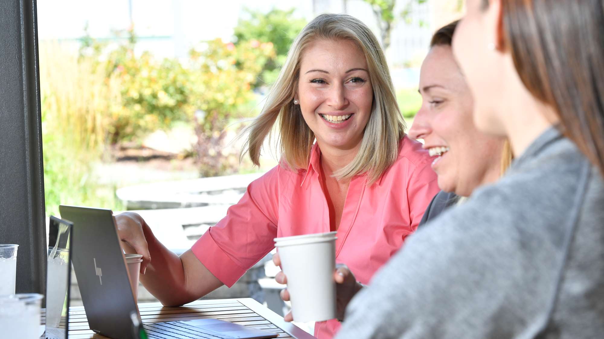 Dentists-in-training take a break at the Marketplace in the Health Sciences Center.